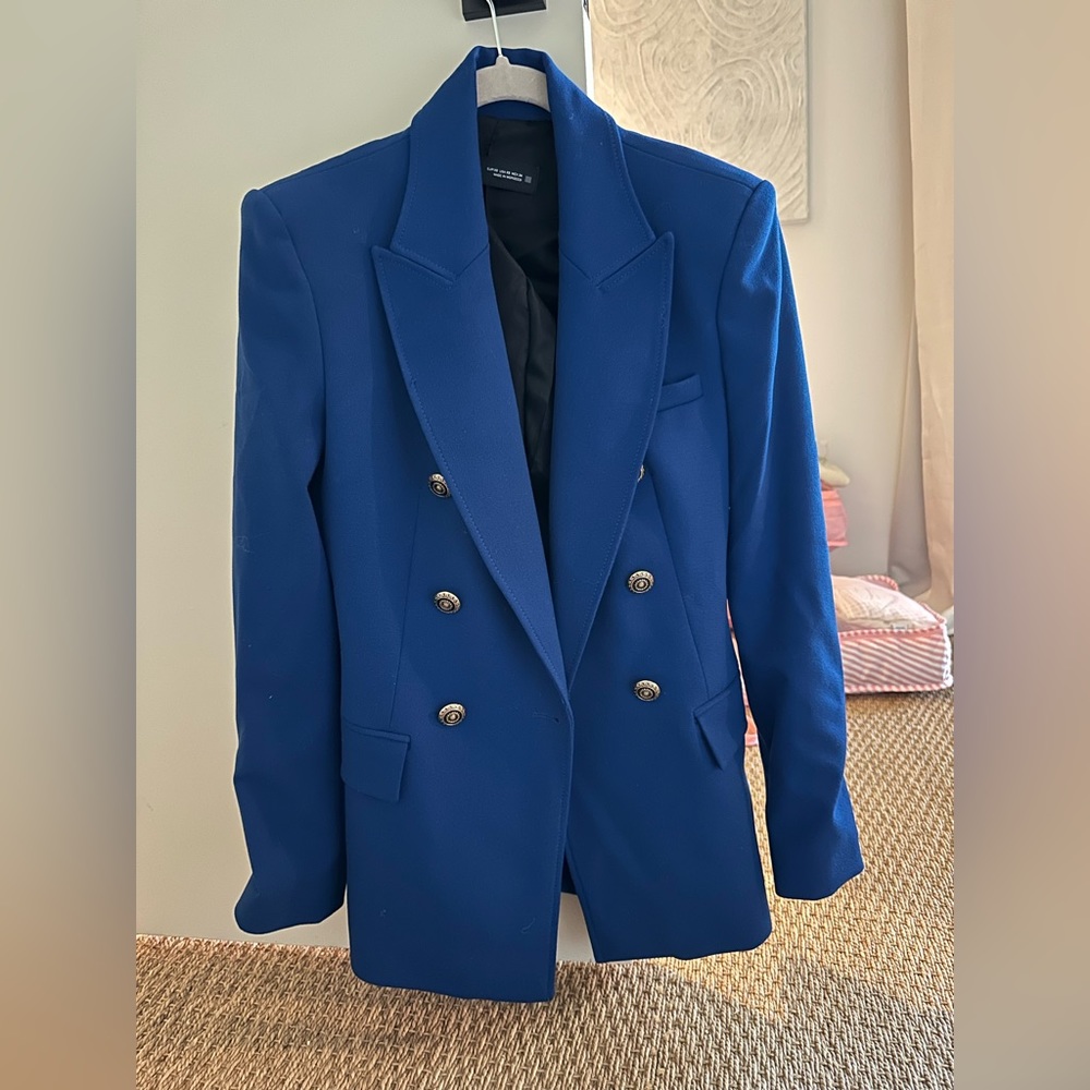 Blue zara oversized blazer